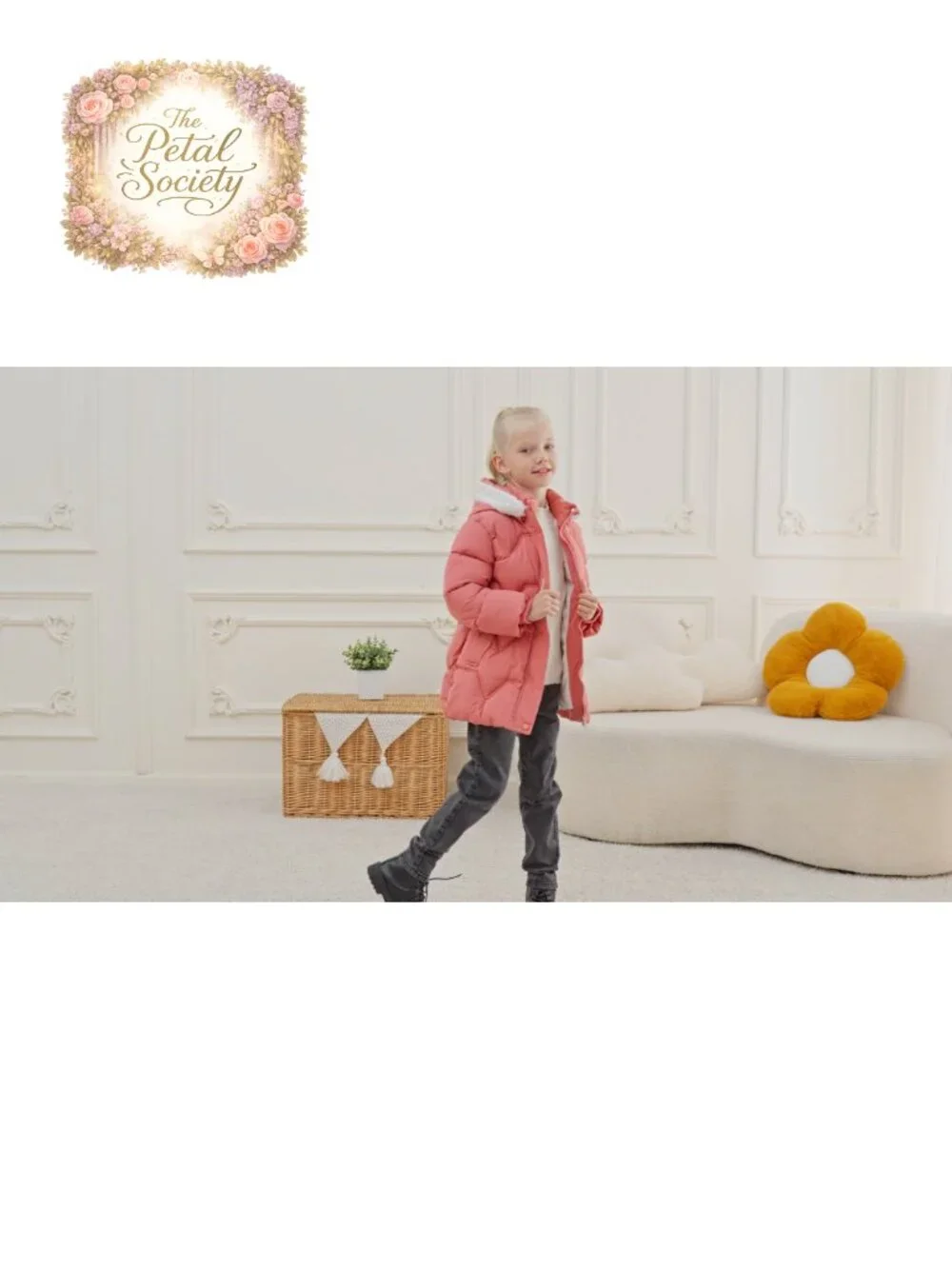 Girls Winter Puffer Jacket Hooded Parka Fleece Lined Coat